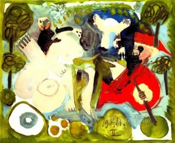  jeune - Le dejeuner sur l herbe Manet 2 1961 Abstract Nude